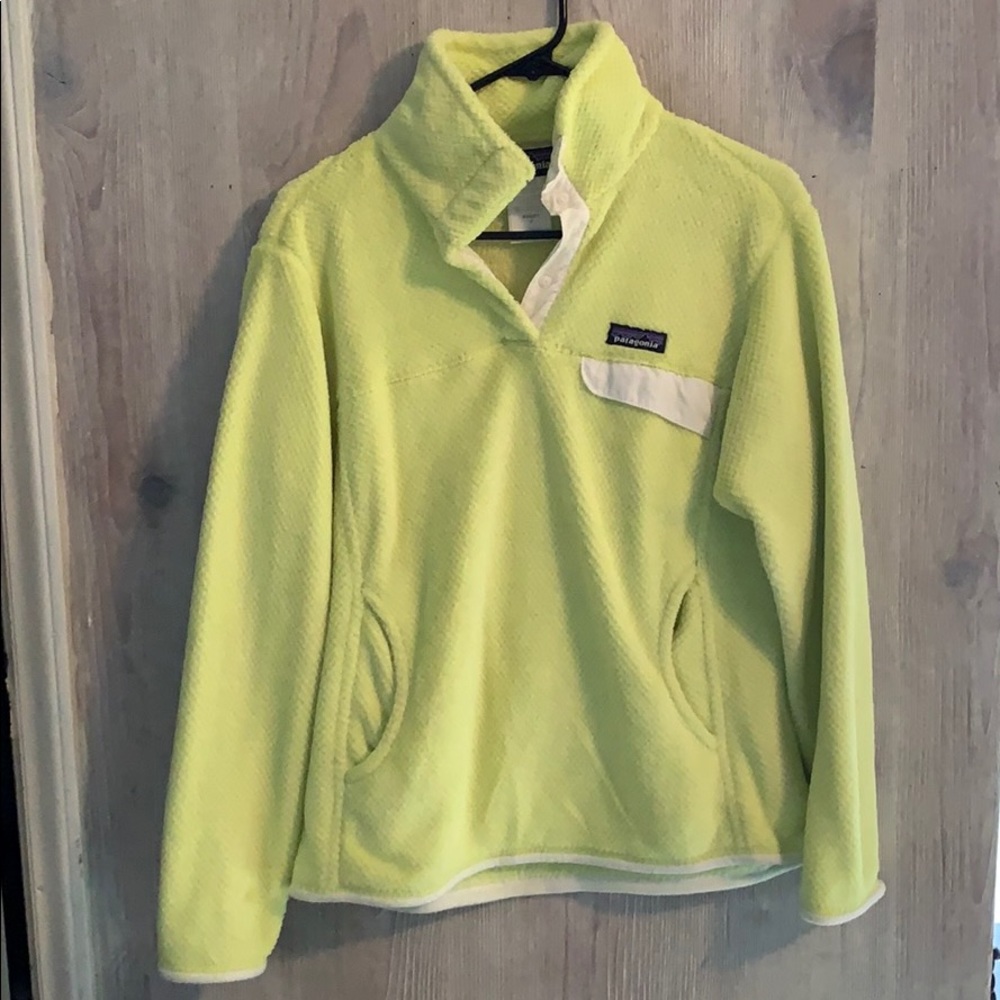 Highlighter yellow Patagonia Retool Sweater
